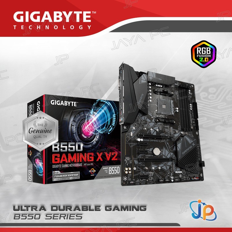 Jual Motherboard Gigabyte B550 Gaming X V2 (AM4, AMD, B550, DDR4, USB3