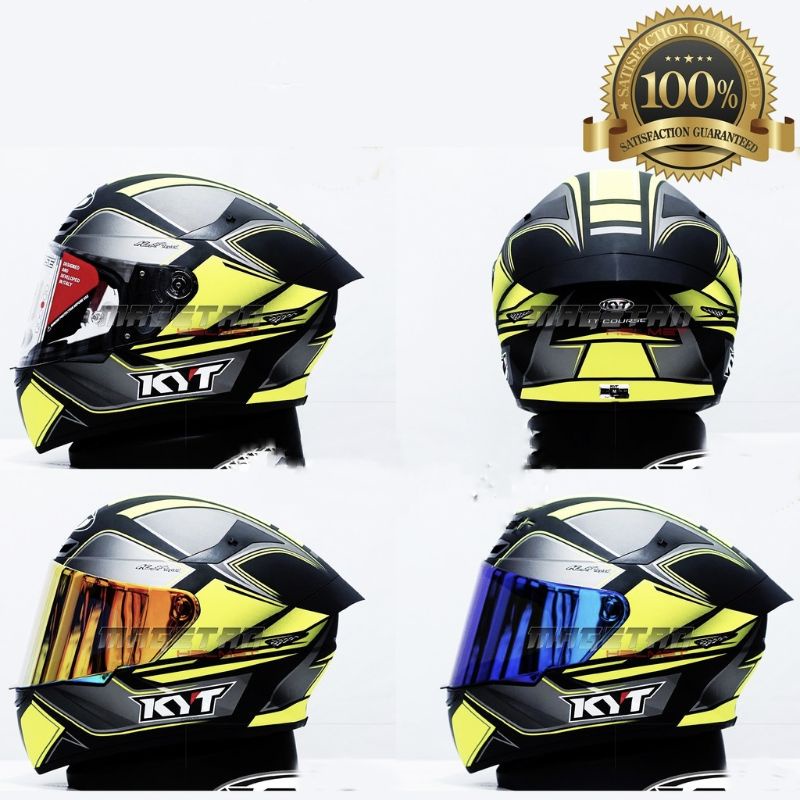 Jual Helm Original KYT TT Course Tourist Matt Yellow KYT Course
