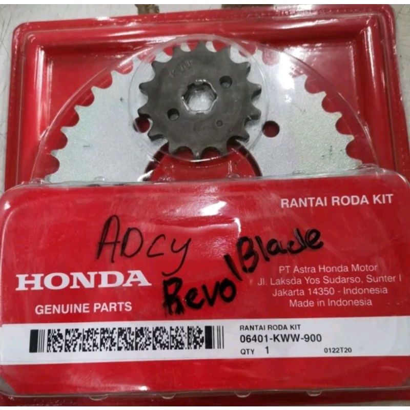 Jual COD Chain kit gir Gear set rantai roda kit Honda New Blade - Revo ...