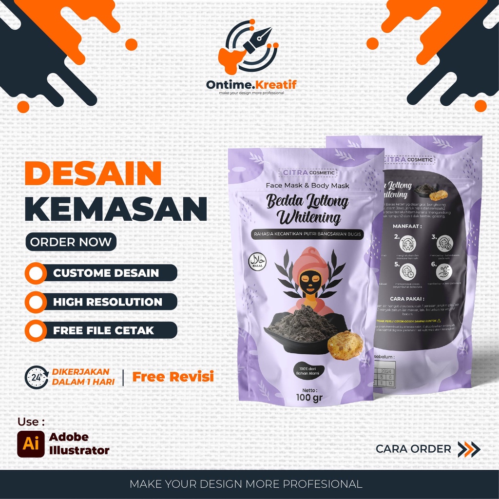 JASA DESAIN KEMASAN MAKANAN / STANDING POUCH TERMURAH