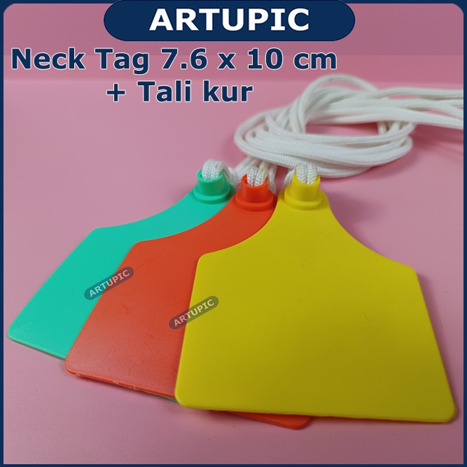 Jual NECK TAG 7.6x10 cm POLOS ECERAN TALI KUR Kalung Hewan Ternak Sapi ...