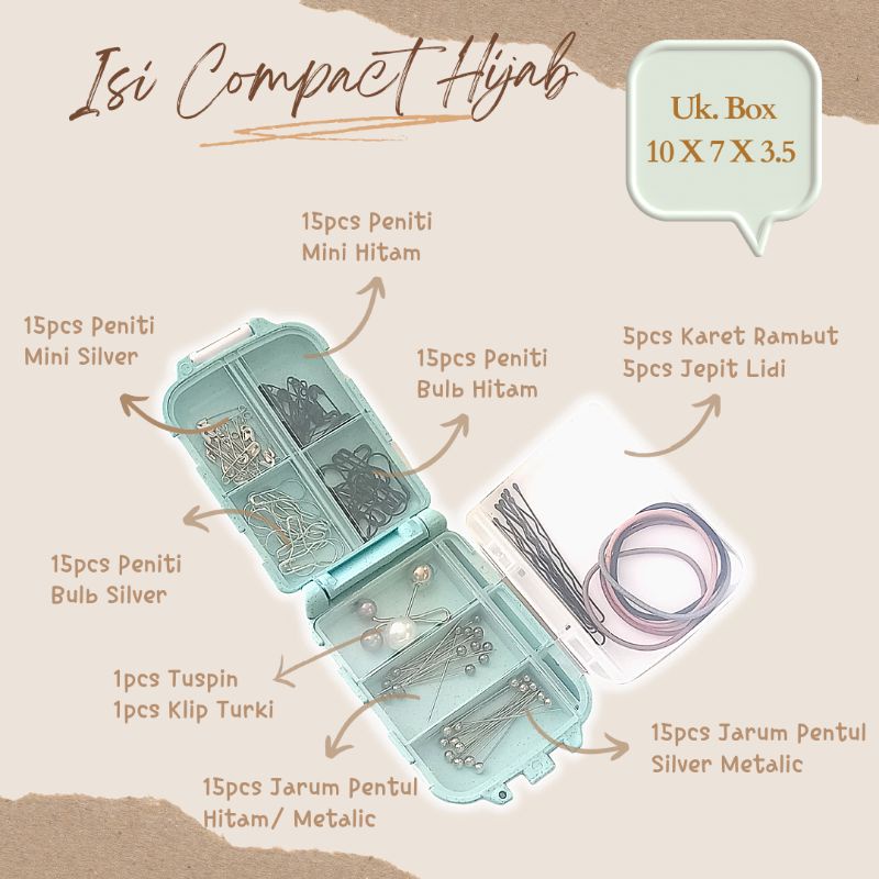 Jual INVICA HIJAB | COMPACT HIJAB KIT | SET JARUM HIJAB | AKSESORIS ...