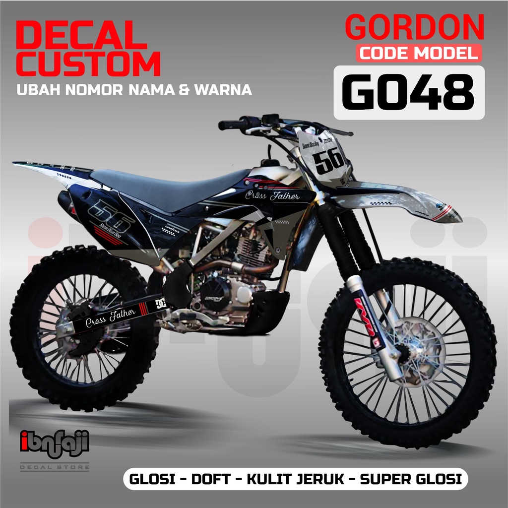 Jual Decal Gordon Klx Stiker Dekal Gordon Full Body Full Blok Desain Custom G Shopee Indonesia