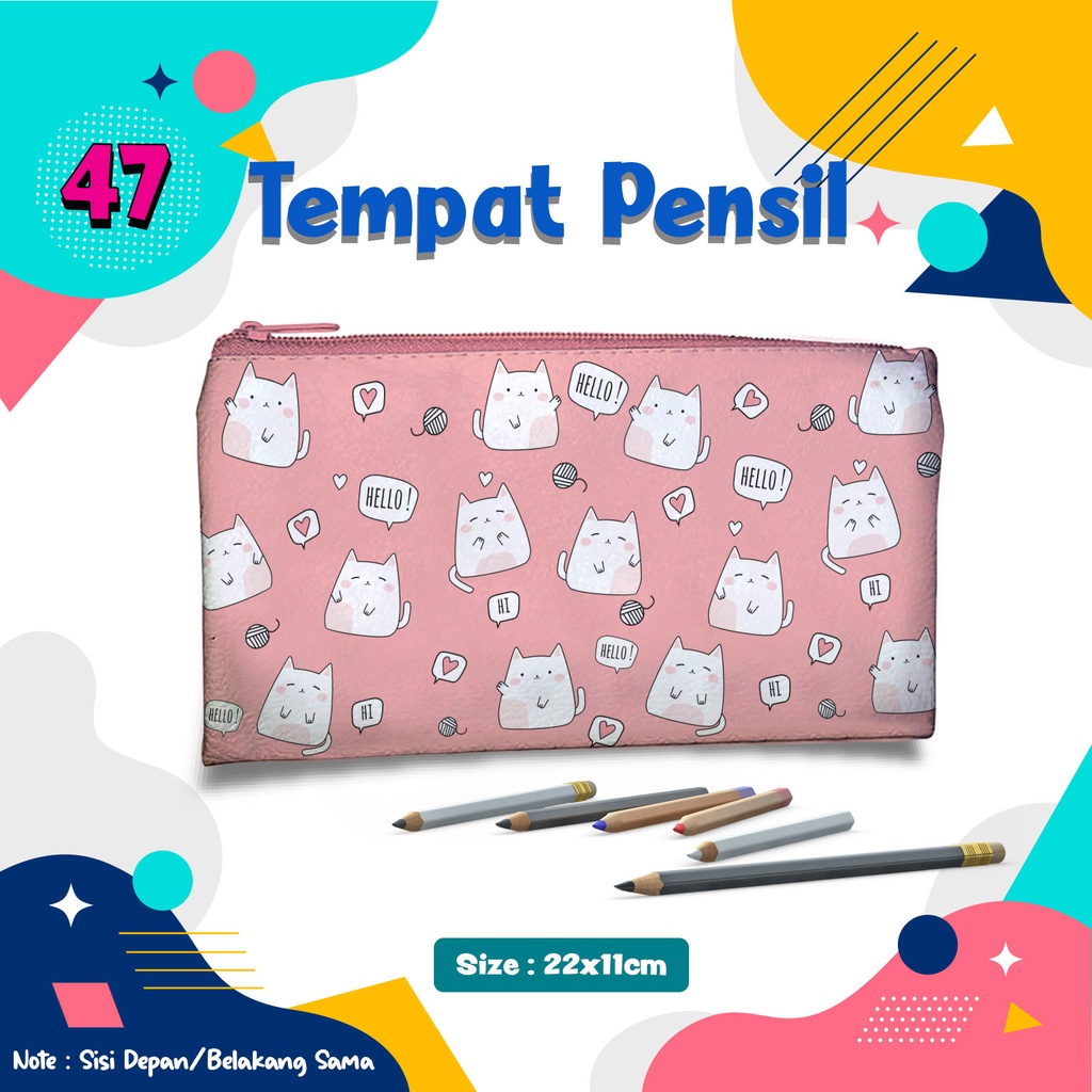 Jual Pencil Case Kucing Hello#047 Tempat Pensil Kode 047 Dompet Kostak ...