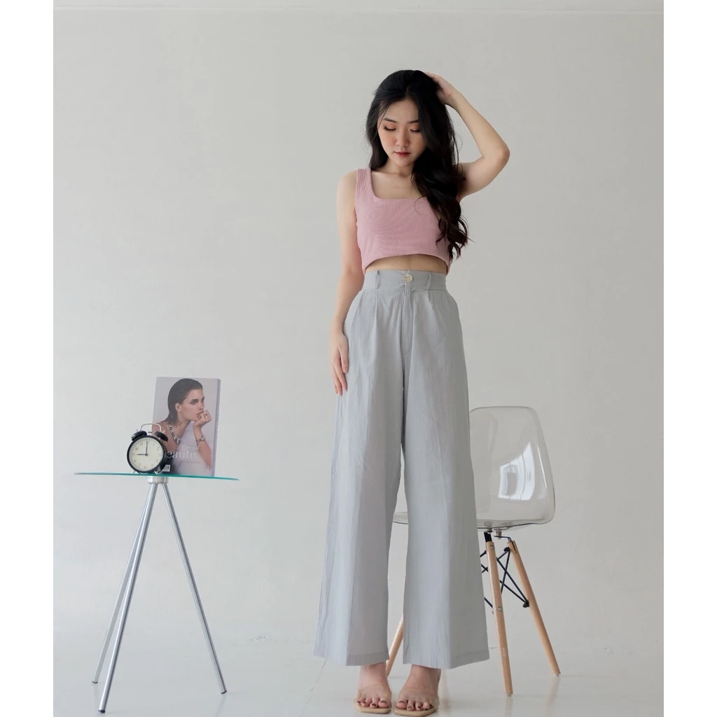 Mouiselle Yeri Linen Highwaist Cullote Premium