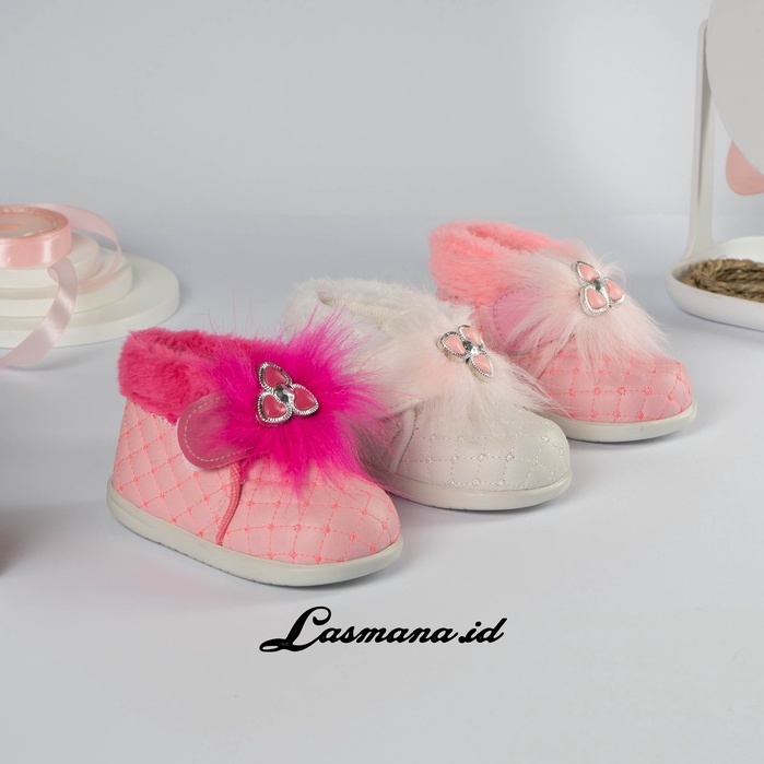 Jual Sepatu anak Sneaker Perempuan SERIT BULU PITA Sepatu anak 1-3 thn