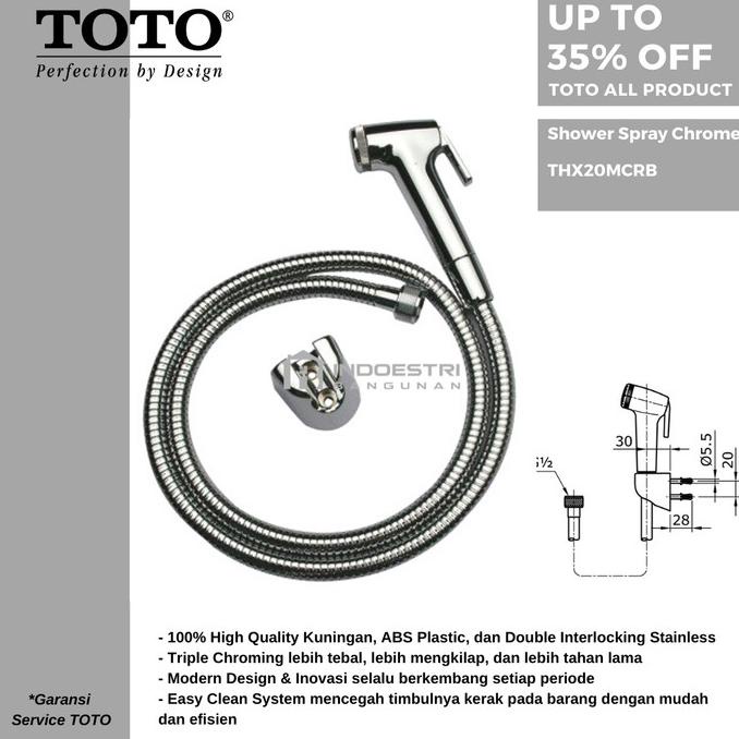 Jual *****] Jet Shower TOTO / Toilet Shower TOTO THX20MCRB (Chrome ...