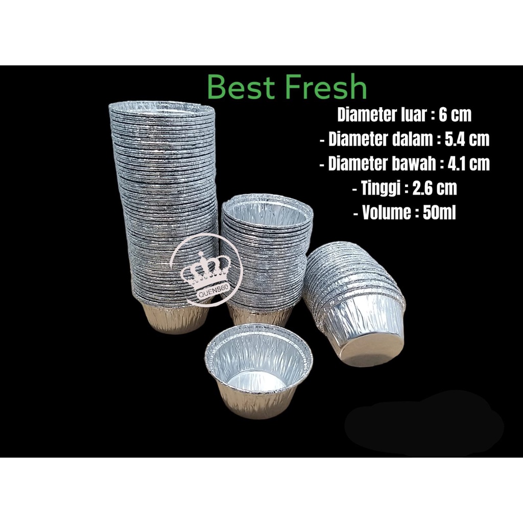 Jual Alumunium foil cup RX 1406 / cup mini / cake muffin roti 50ml BEST ...