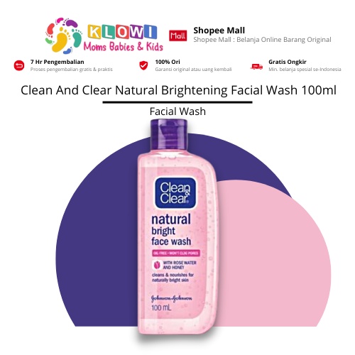 Jual Clean And Clear Natural Brightening Facial Wash / Pembersih Wajah ...