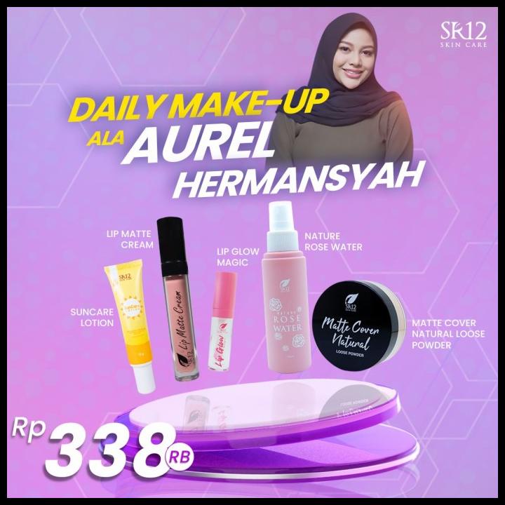 Jual Paket Makeup Hantaran/Loose Powder Sr12/Setting Spray Rose Water