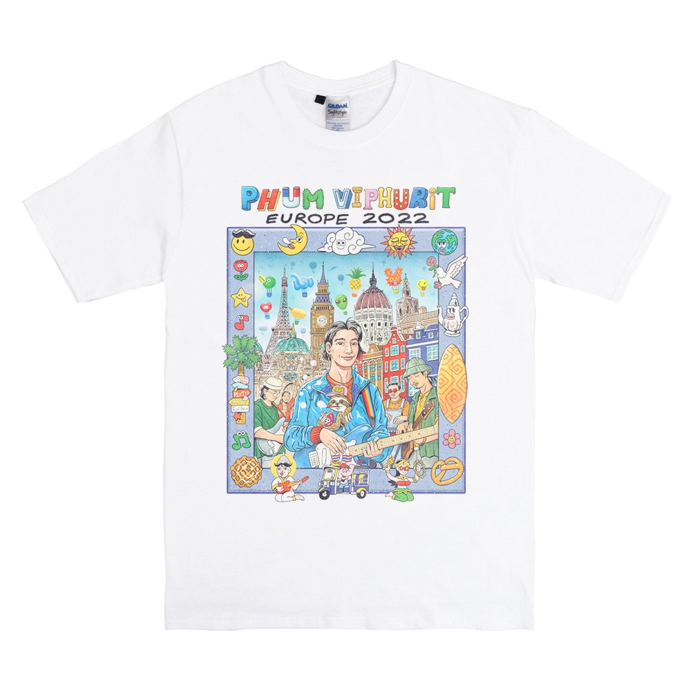 Jual Kaos PHUM VIPHURIT Tour Europe 2022 Tshirt Band Merchandise Folk
