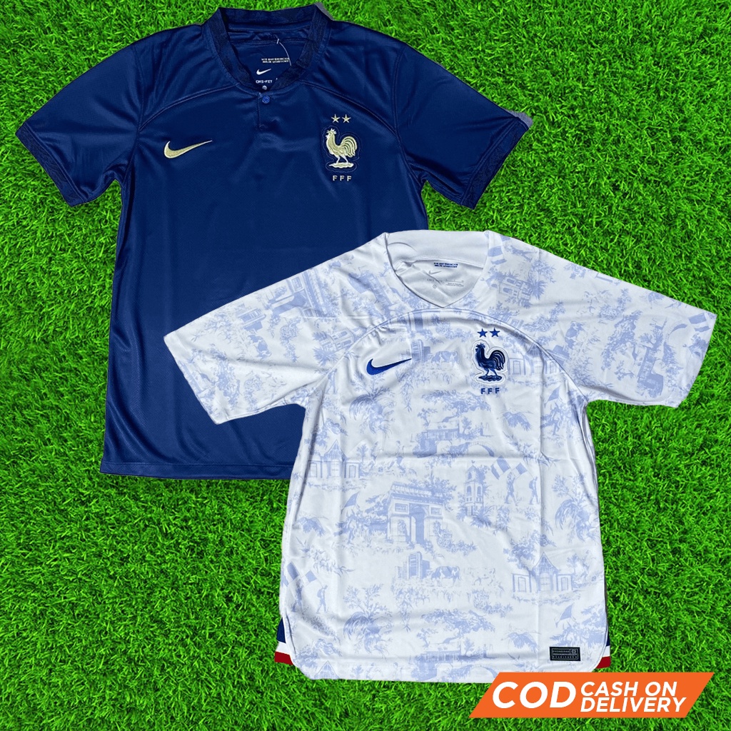 Jual JERSEY SEPAKBOLA TIMNAS PERANCIS FRANCE HOME AWAY WORLD CUP 2022 ...