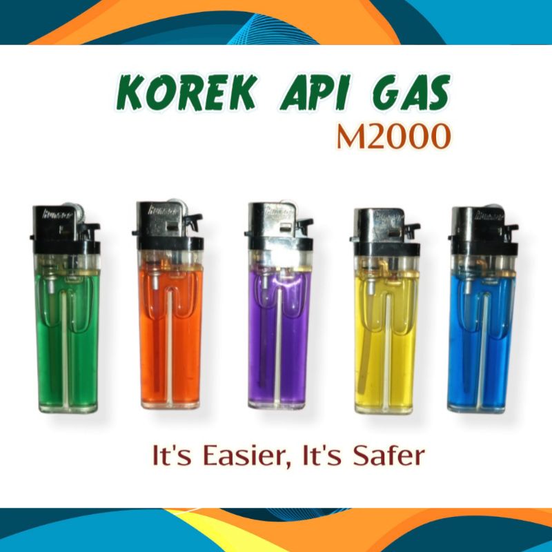 Jual Korek Api Gas M2000 Warna - Pemantik Api Disposable Lighter SNI ...