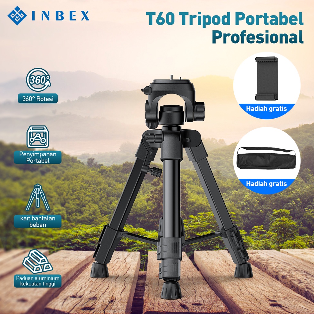 Jual INBEX 60CM Tripod Kamera Portable Mini Tripod hp Handphone Tongsis