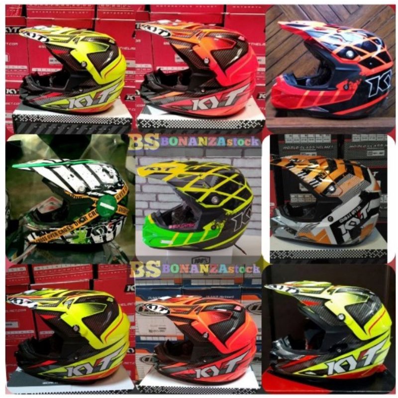 Jual Helm Kyt Cross Over Motif Trail Trabas New Baru Shopee