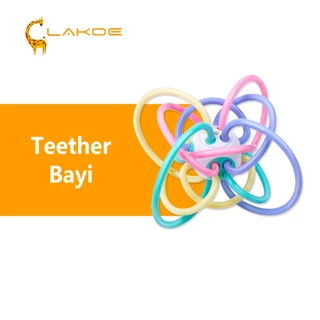 LAKOEOFFICIALMALL Mainan Bayi Manhattan Bola Gigitan Teether Bayi Bpa Free