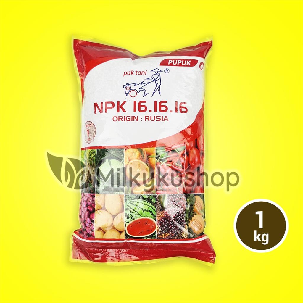 PUPUK PAK TANI NPK 16 16 16 MERAH 1 KG KEMASAN PABRIK