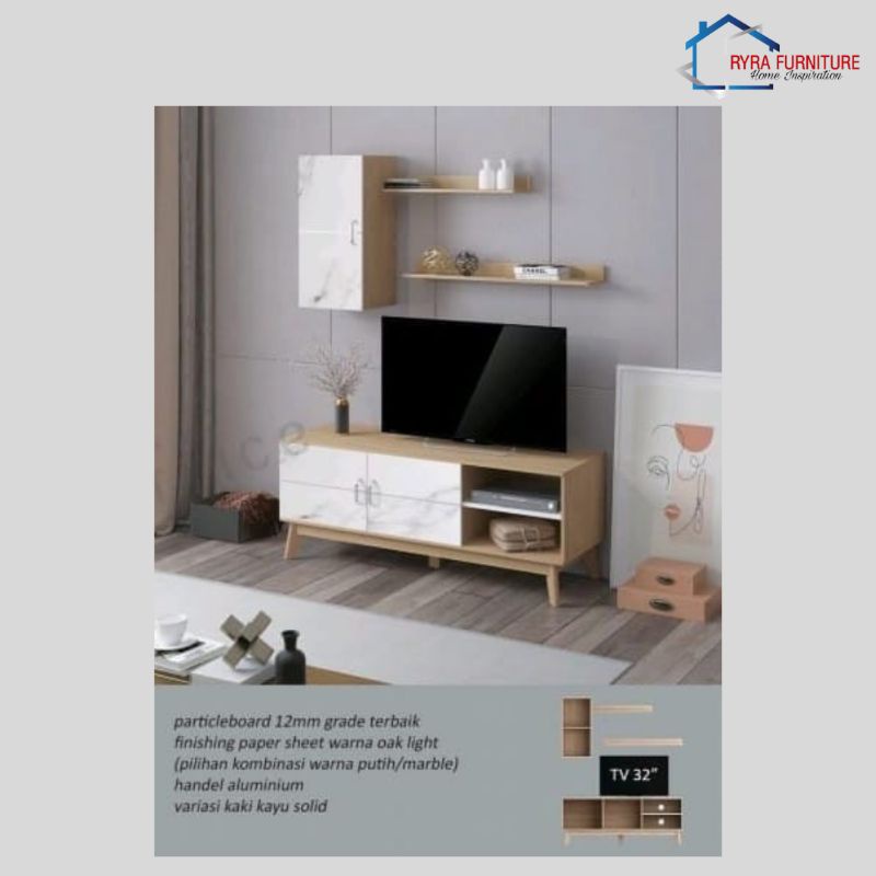 Jual MEJA TV/RAK TV WALL UNIT - META TC 01 - SIANTANO | Shopee Indonesia
