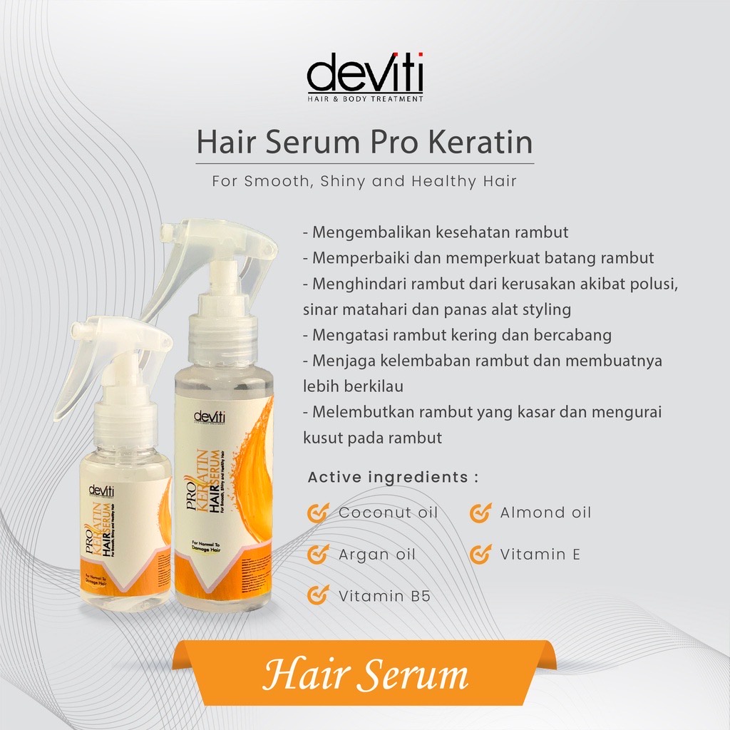 Jual DEVITI Hair Serum Pro Keratin 60 ml & 100 ml Serum untuk Rambut ...
