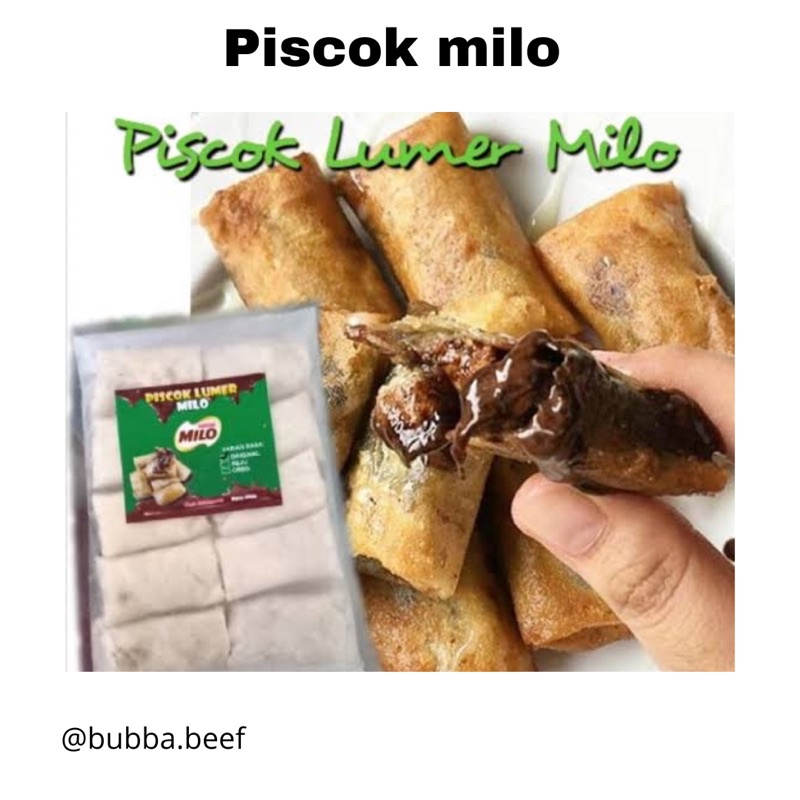 Jual Piscok Milo Lumer Isi Pcs Pisang Coklat Milo Frozen Cemilan Piscok Frozen Jajanan