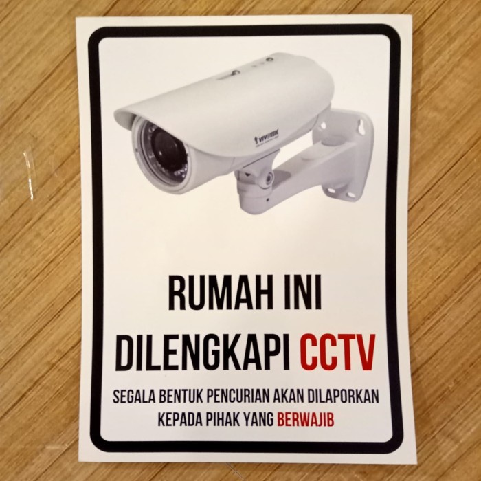 Jual Produk Unggulan Sign Stiker K X Cm Rumah Ini Di Lengkapi Cctv