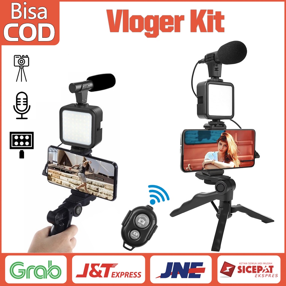 Jual Video Making Kit Ay-49 dan Mikrofon + Lampu Led / Vlogging Kit ...