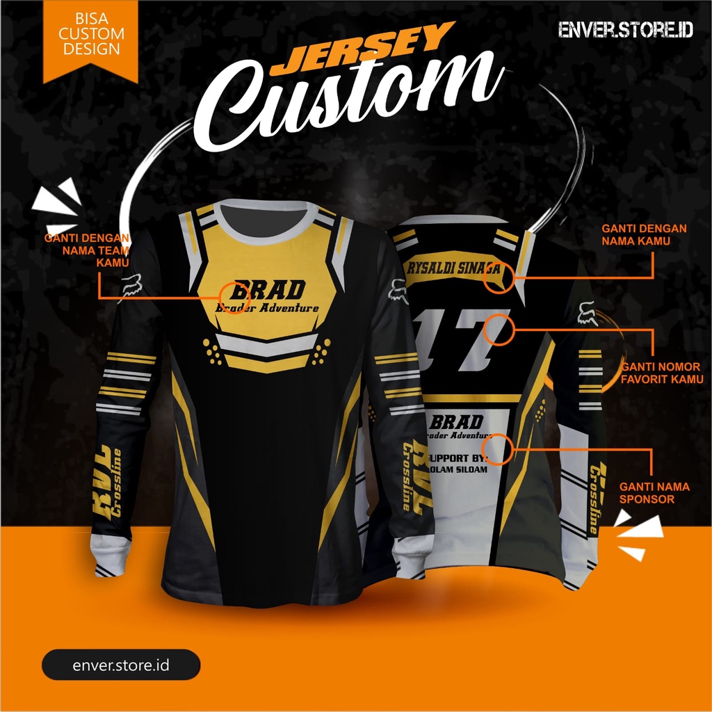 Jual BAJU MOTOR TRAIL CUSTOM DESAIN MURAH | Shopee Indonesia