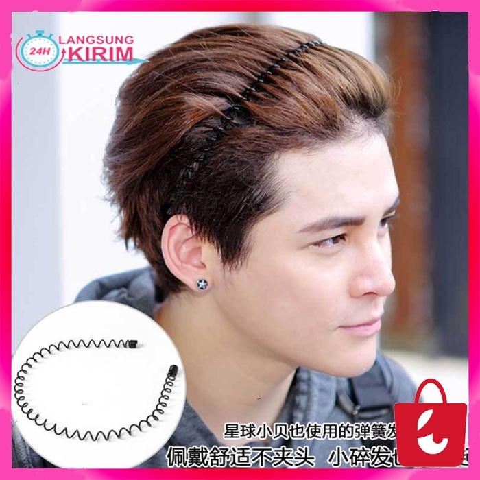 Jual [Unisex] Bando Korea Pria Wanita Bando BTS Spiral Kawat Besi ...