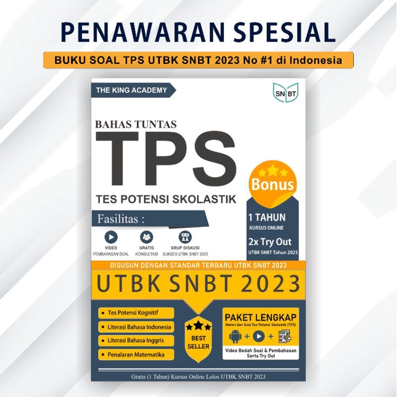 Jual Buku Tps Utbk Snbt Tahun 2023 Terbaru Shopee Indonesia