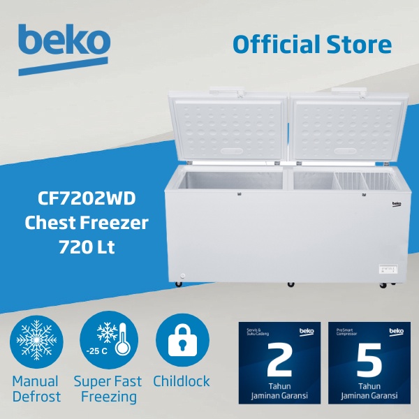 Jual Beko Refrigerator 720L Chest Freezer with external handle, Lock