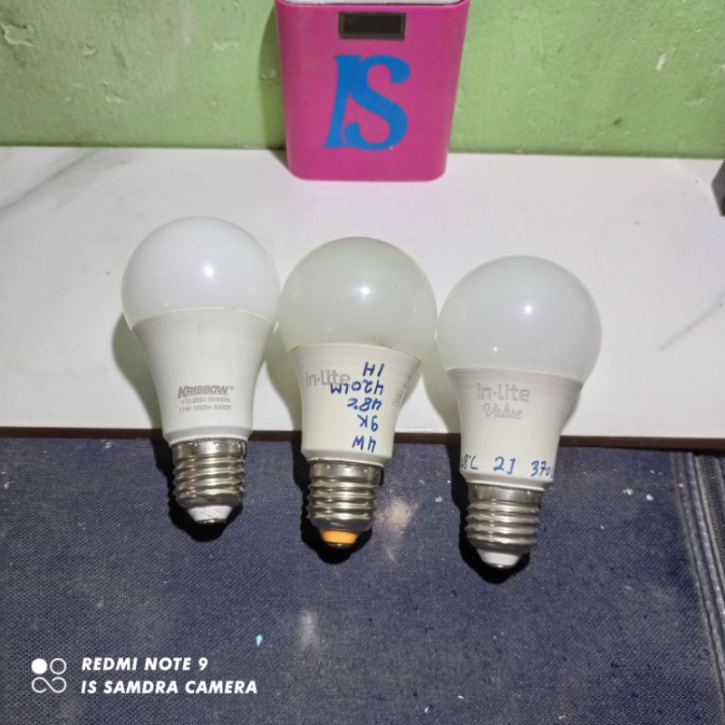 Jual Lampu Led Bulb On Panasonic Osram Krisbow Inlite Rekondisi Nyala Normal Shopee Indonesia