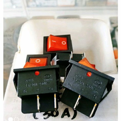 Jual SAKLAR POWER ON OFF BESAR PLUS LAMPU 4 KAKI 30A 250V CQC (BAGUS ...