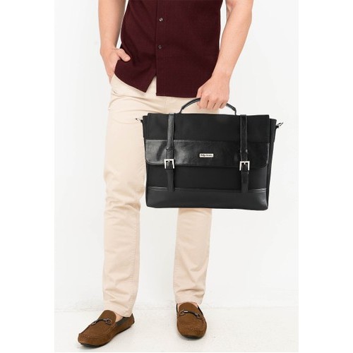 Jual Phillipe Jourdan Bruno Messenger Bag Pria Black (Canvas) Shopee