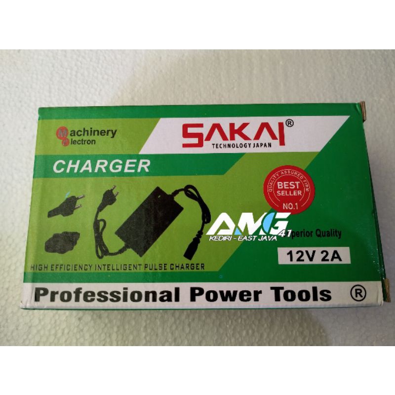 Jual charger / cas aki sprayer elektrik 12V 2A merk Sakai | Shopee