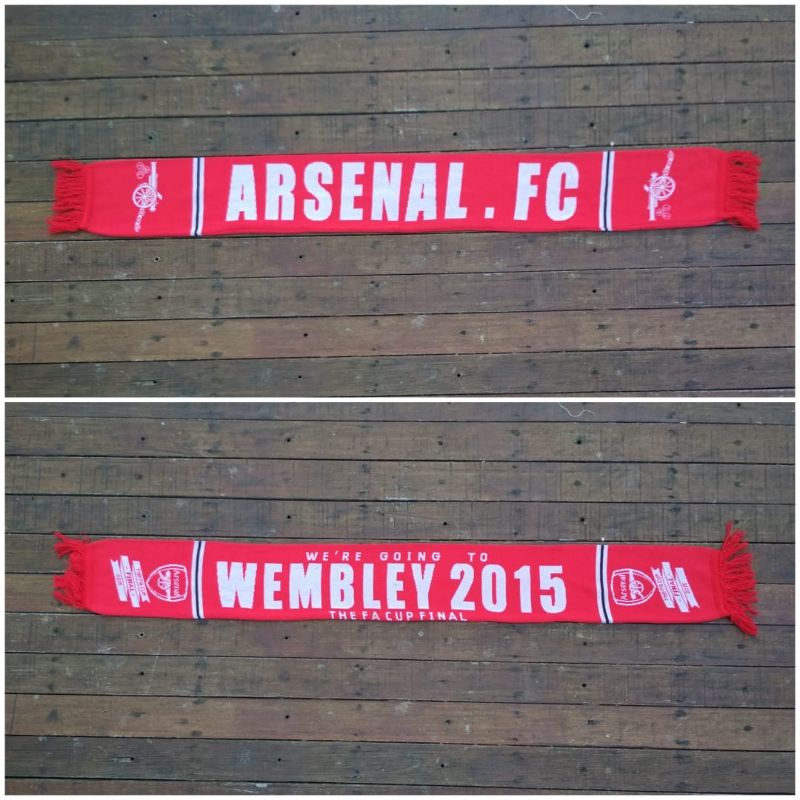Jual SEPAK BOLA Syal Arsenal FC - Wembley 2015 WE ARE AC MILAN CHELSEA ...