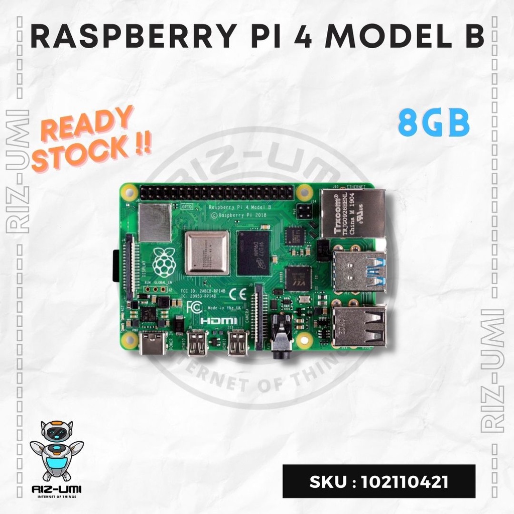 Jual Raspberry Pi 4 Model B RAM 8GB | Shopee Indonesia