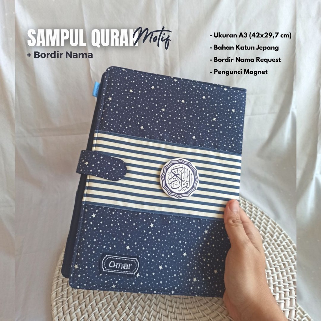 Jual Sampul Al Quran A Kain Katun Custom Bordir Nama Katalog A Spl Shopee Indonesia