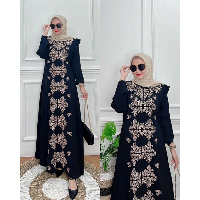 Jual gamis Maroko bordir | Shopee Indonesia