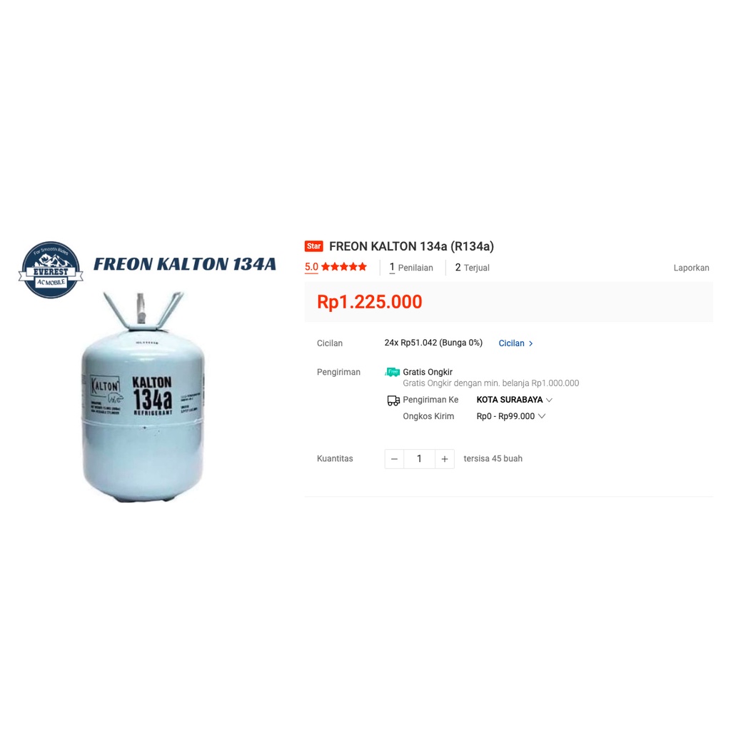Jual FREON Kalton R134A | Shopee Indonesia