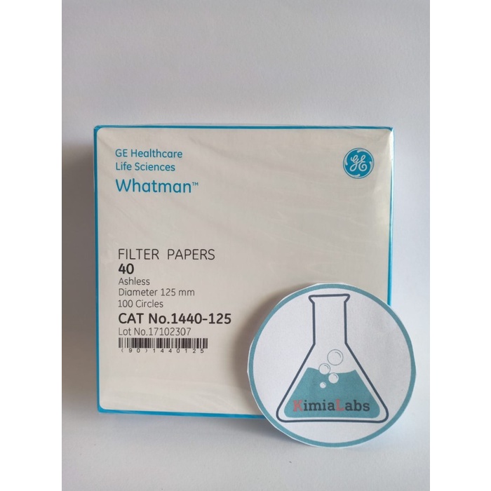 Jual kertas saring merk whatman no 40, 41 dan 42 diameter 125mm