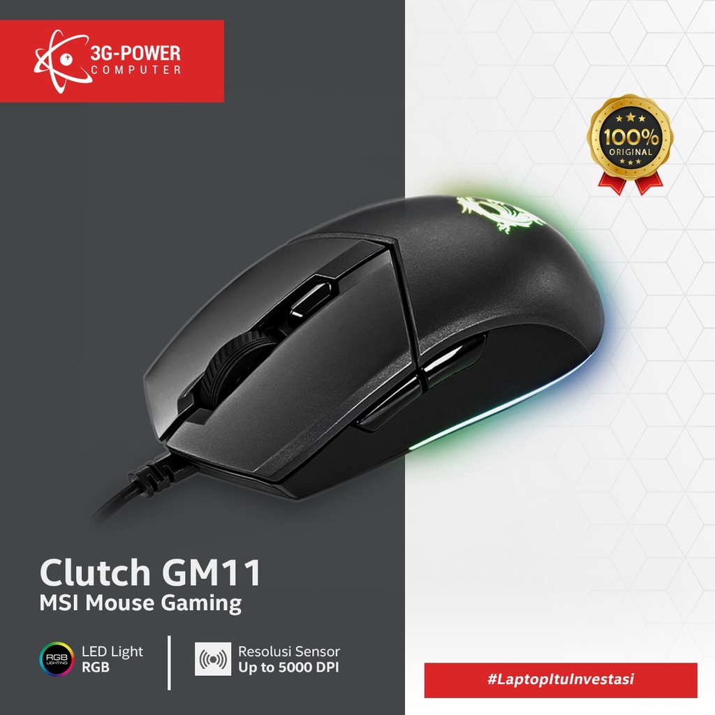 Jual MSI CLUTCH GM11 Gaming Mouse Wired | Shopee Indonesia