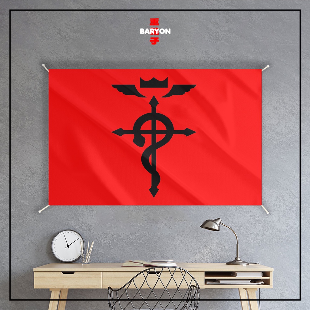 Jual BARYON Bendera Anime FULLMETAL ALCHEMIST Flag Full Print Banner ...