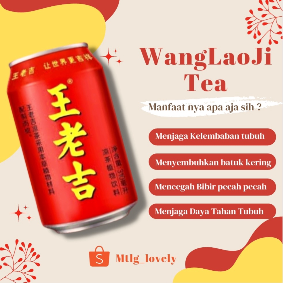 Jual WANG LAO JI TEA/TEH HERBAL ASLI 310ml Teh Kaleng Chinese Tea