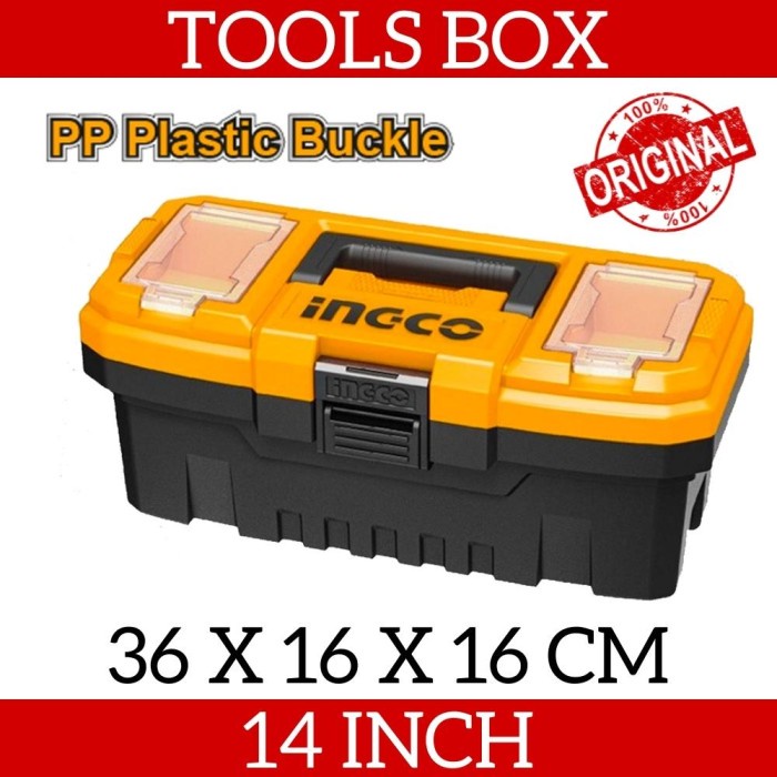Jual INGCO PBX1401 Tools Box 14 Inch Kotak Perkakas Kerja Up To 10KG ...