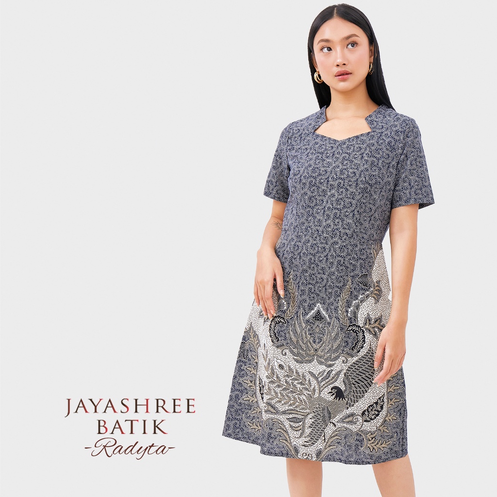 Jual Jayashree Batik Radyta Blue Dress Wanita | Shopee Indonesia