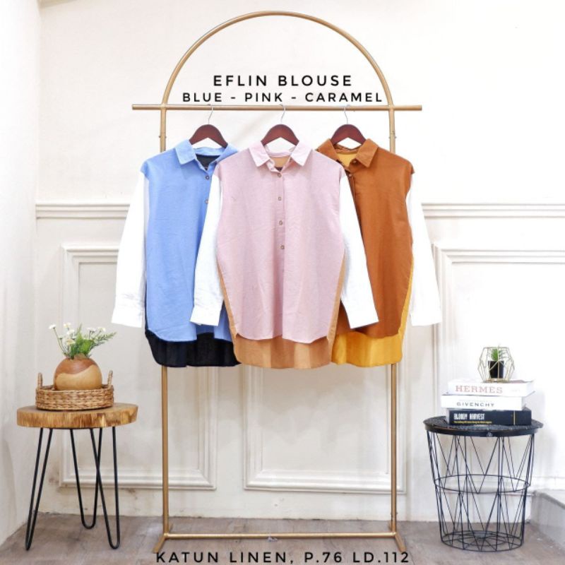 Jual Efelin Blouse Pink Kombinasi | Shopee Indonesia