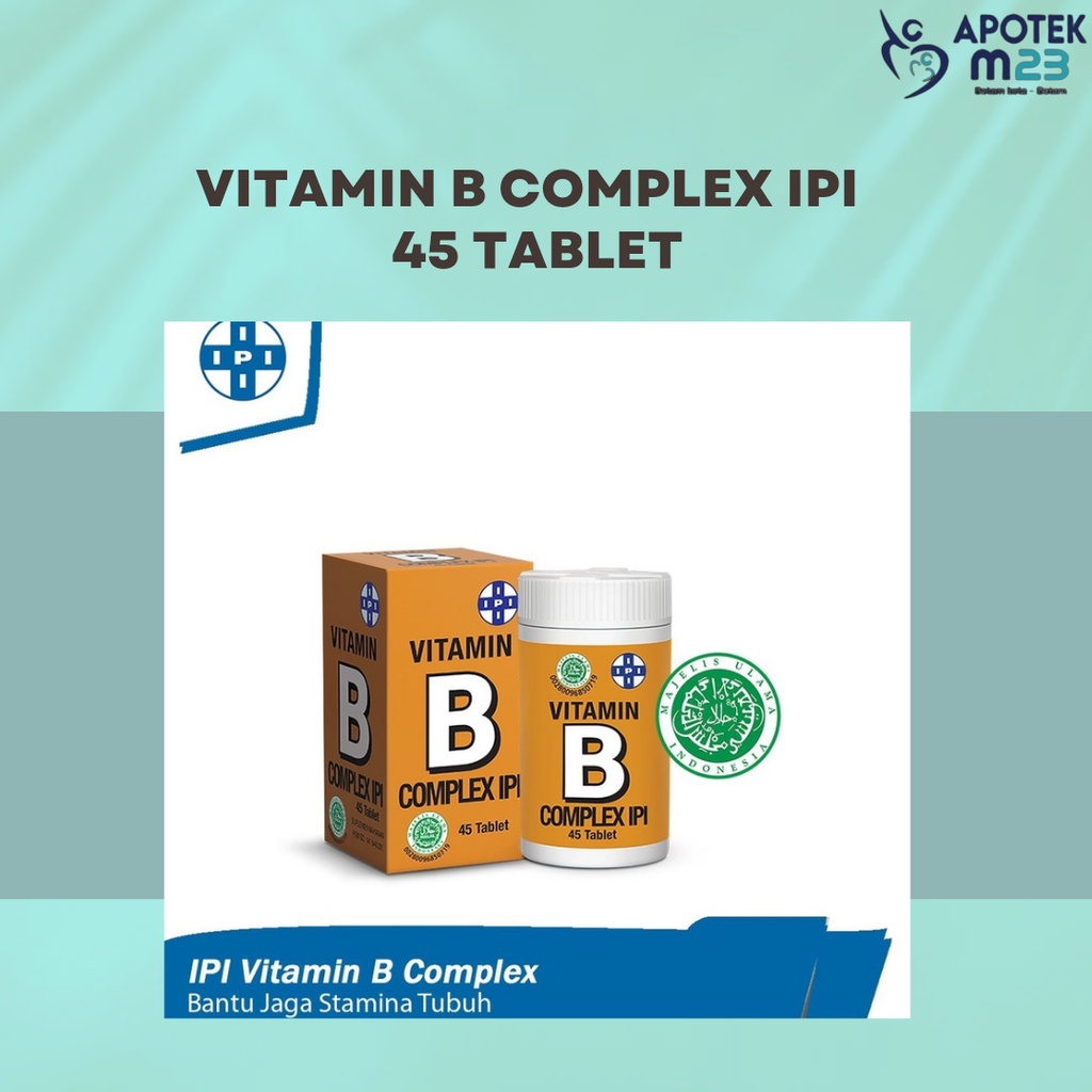 Jual Vitamin B COMPLEX IPI Botol Isi 45 Tablet | Shopee Indonesia