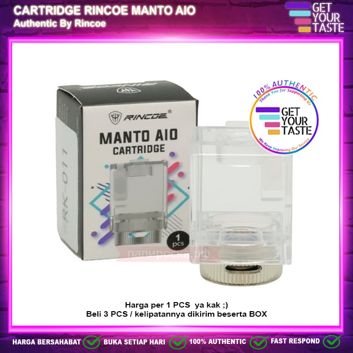 Jual Cartridge Rincoe Manto AIO Replacement Authentic by Rincoe ...