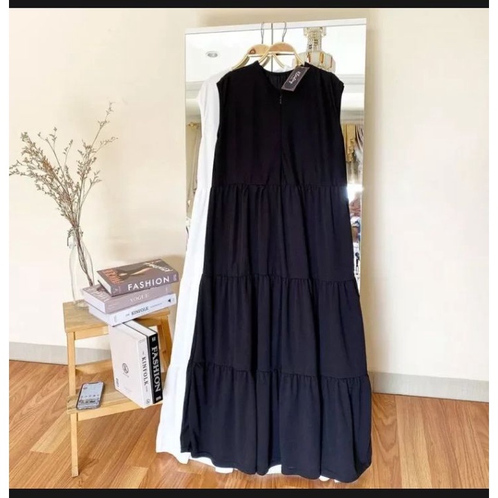 INNER DRESS SINGLET DALAMAN GAMIS MUSLIM DALAMAN SINGLET MANSET DALAMAN  TANPA LENGAN COCOK DIPAKAI DENGAN BLOUSE CARDIGAN BLAZER SWEATER