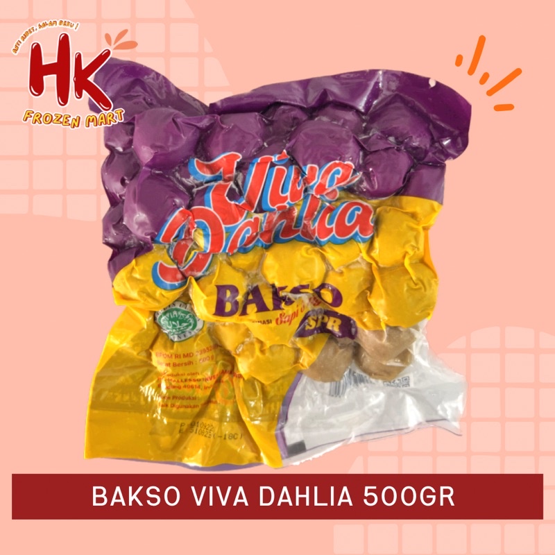 Jual Bakso Viva Dahlia 500gr Isi 50 Butir Baso Ayam Sapi Bulbul Hk